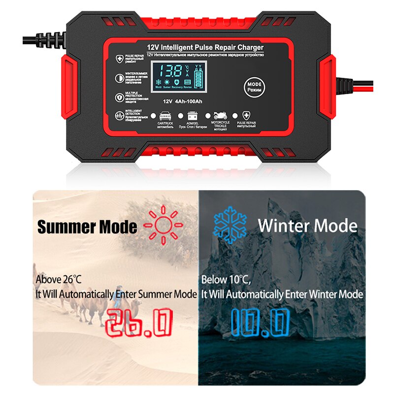 Ładowarka Samochodowa 12V 6A z Wyświetlaczem LCD – Szybkie Ładowanie Akumulatorów do Samochodu 4