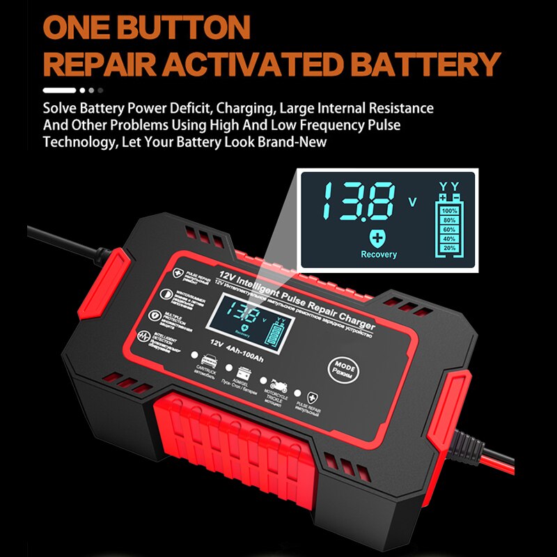Ładowarka Samochodowa 12V 6A z Wyświetlaczem LCD – Szybkie Ładowanie Akumulatorów do Samochodu 6
