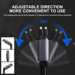 Ładowarka Samochodowa Szybka z Chowanym Kablem USB-C 100 W – Dwa Porty, Monitorowanie Napięcia 4
