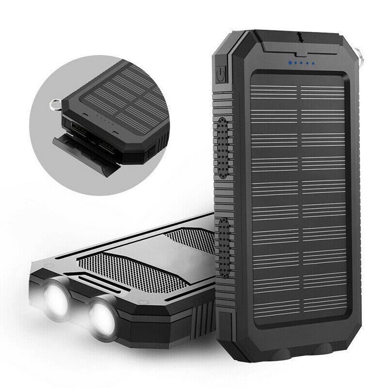 Ładowarka Słoneczna 500000 mAh – Wodoodporny Power Bank z Podwójnymi Portami USB 2