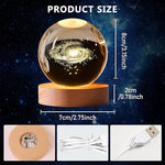 Lampa 3D Crystal Ball z LED - Elegancki Design, Intuicyjne Sterowanie i Relaksacyjne Oświetlenie 6