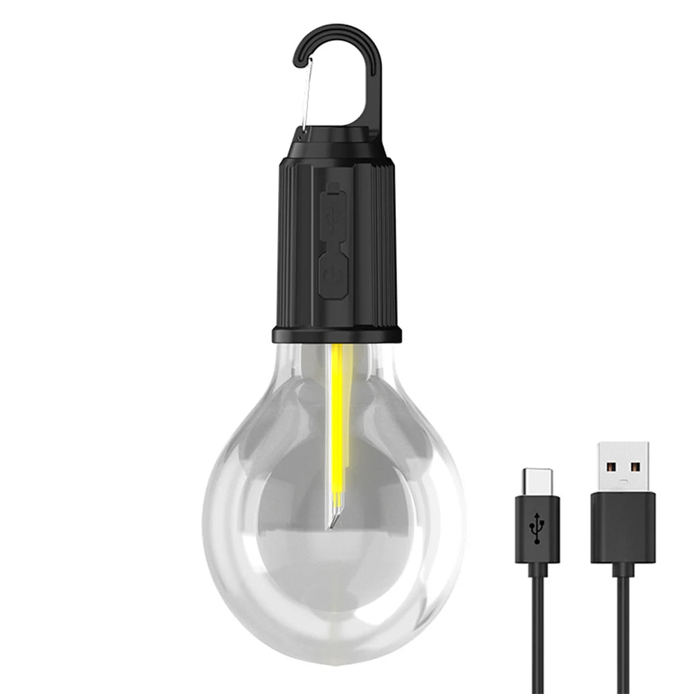 Lampa Kempingowa LED Ładowalna z Haczykiem – Wodoodporna, 3 Tryby Oświetlenia 0