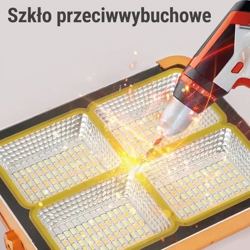 Lampa Kempingowa Przenośna Słoneczna z Power Bankiem – 3 Tryby Światła, Wodoodporna IP66 4