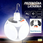 Lampa Kempingowa Składana z 5 Trybami Jasności – Wodoodporna, 2500 Lumenów, Zasilanie Słoneczne 8