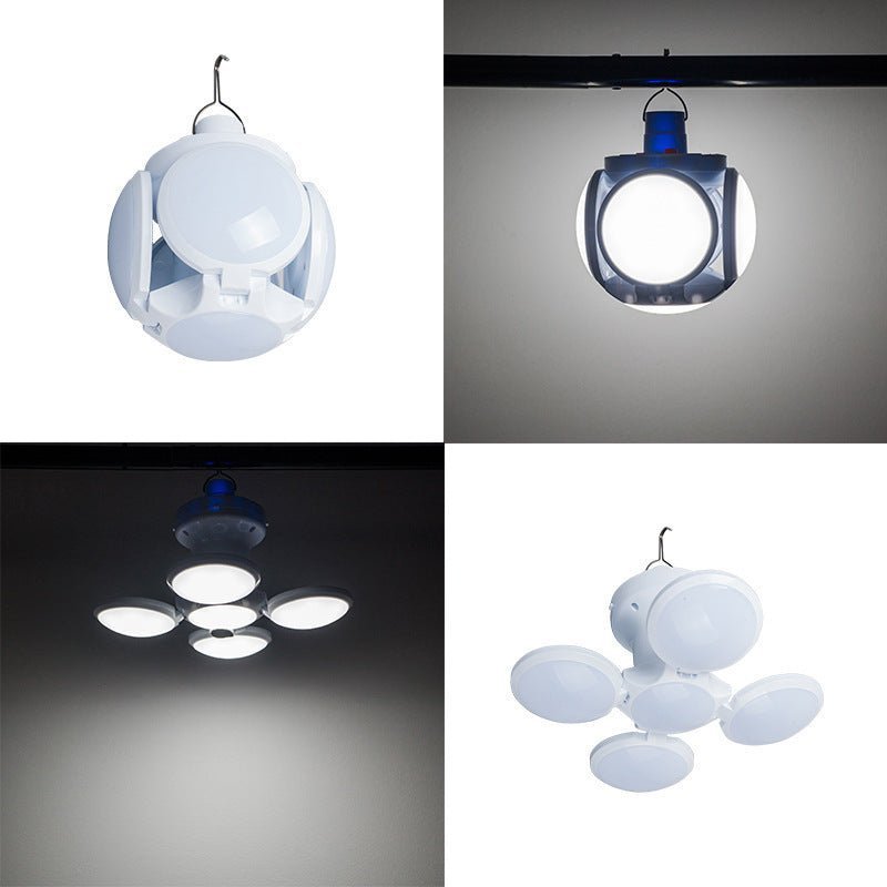 Lampa Kempingowa Składana z 5 Trybami Jasności – Wodoodporna, 2500 Lumenów, Zasilanie Słoneczne 5