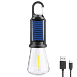 Lampa Kempingowa Słoneczna z Hakim – Wodoodporna, Ładowana przez USB, Przenośna 4