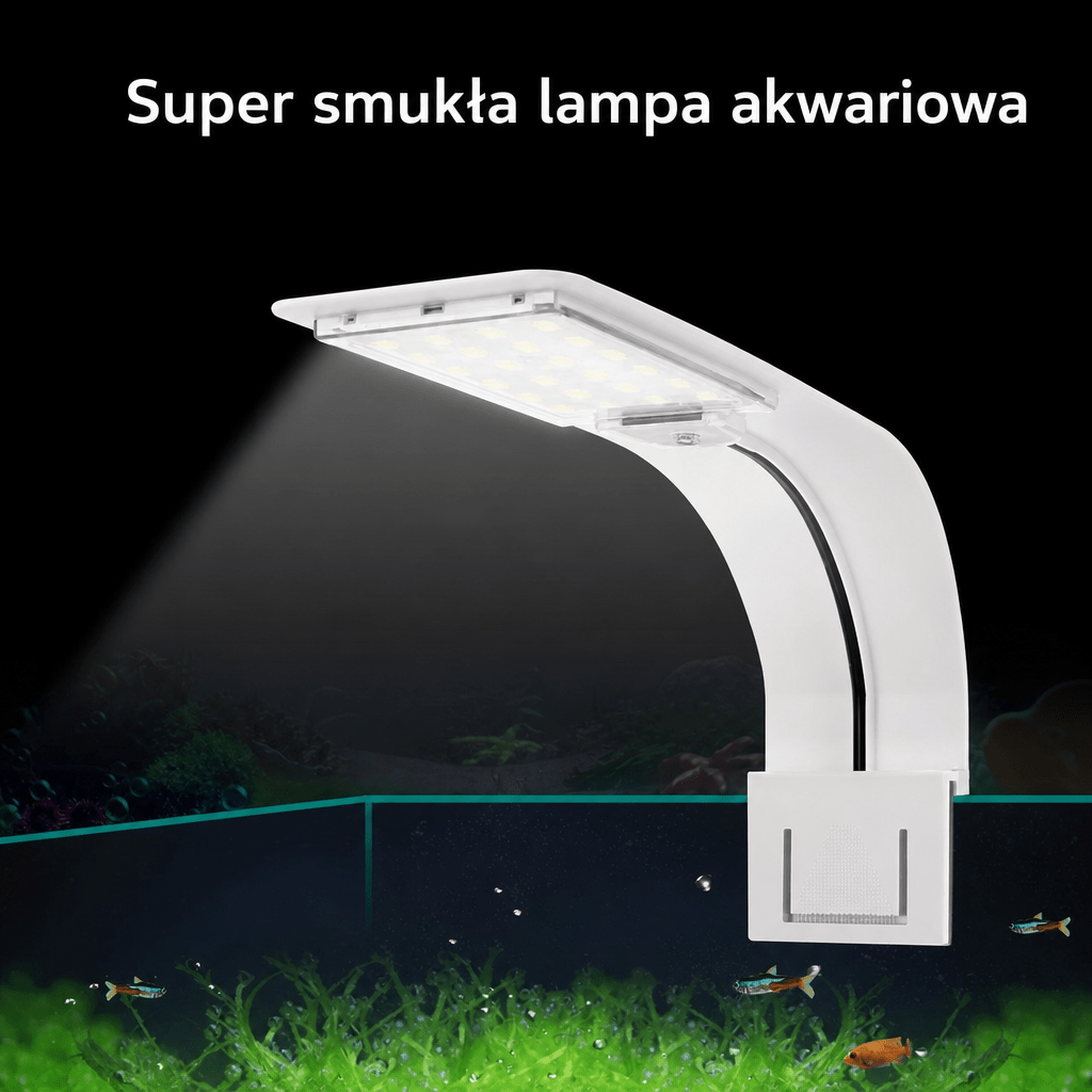 Lampa LED do Akwarium z Naturalnym Światłem – Ultra Cienka, Wodoodporna IPX7