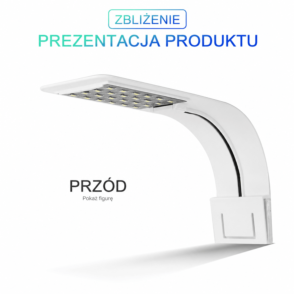 Lampa LED do Akwarium z Naturalnym Światłem – Ultra Cienka, Wodoodporna IPX7
