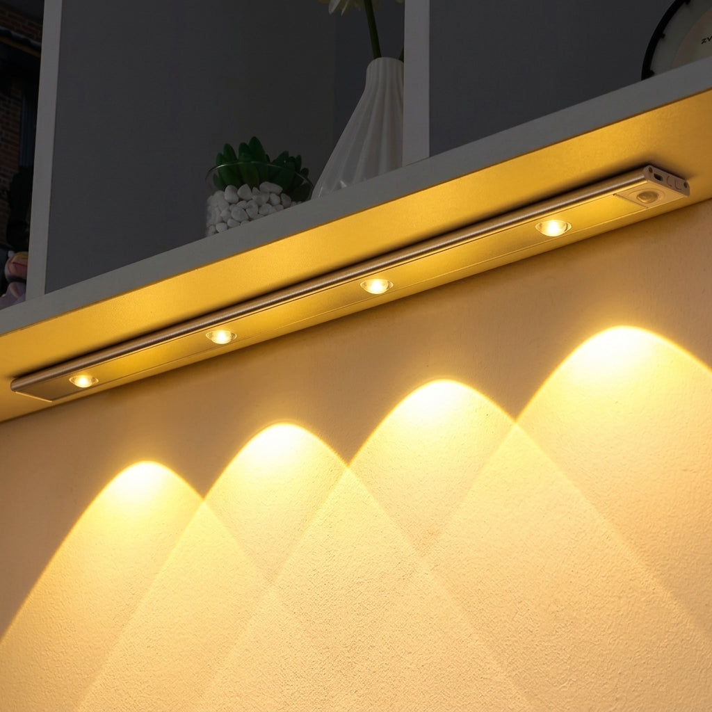 Lampa LED z Czujnikiem Ruchu do Szafy – Bezprzewodowa z Regulacją Jasności i Magnesem 4