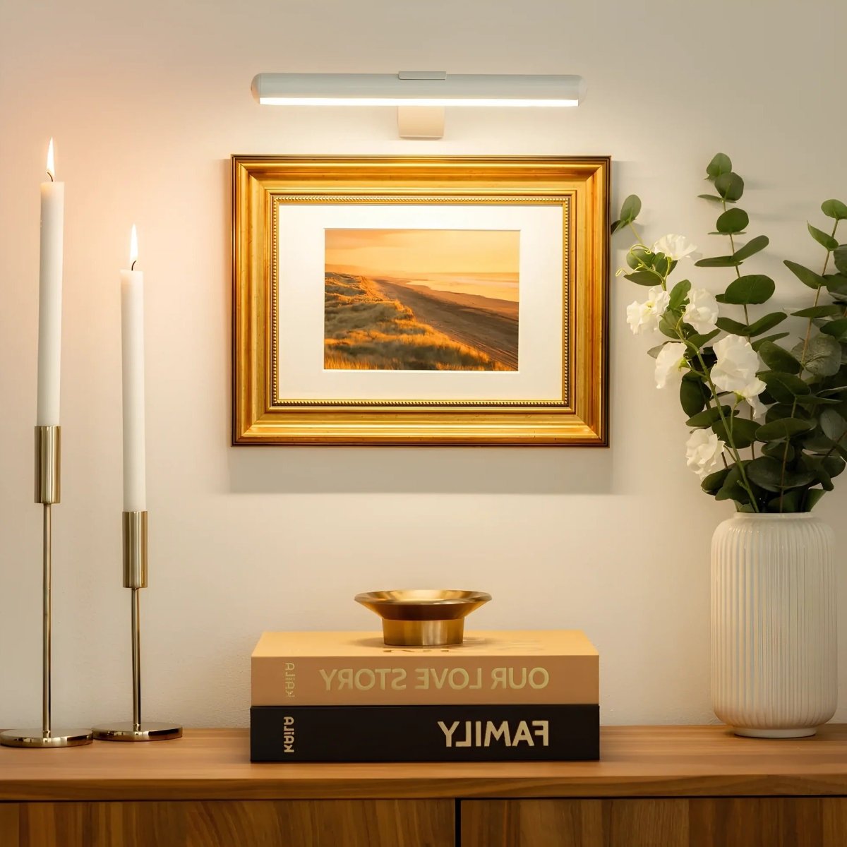 Lampa Obrazowa LED Bezprzewodowa z Regulacją Jasności i Obrotową Głowicą 360° do Dekoracji Ścian 2