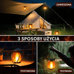 Lampa Ogrodowa Solarna z Czujnikiem Zmierzchu – Wodoodporna, Tryb Płomienia