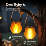 Lampa Ogrodowa Solarna z Czujnikiem Zmierzchu – Wodoodporna, Tryb Płomienia