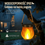 Lampa Ogrodowa Solarna z Czujnikiem Zmierzchu – Wodoodporna, Tryb Płomienia