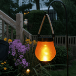 Lampa Ogrodowa Solarna z Czujnikiem Zmierzchu – Wodoodporna, Tryb Płomienia