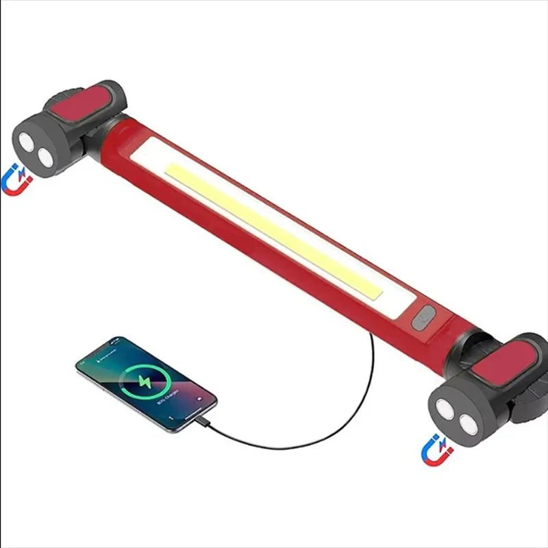 Lampa Robocza LED Akumulatorowa z Magnetyczną Podstawą – 2400 Lumenów, Regulacja Jasności 0