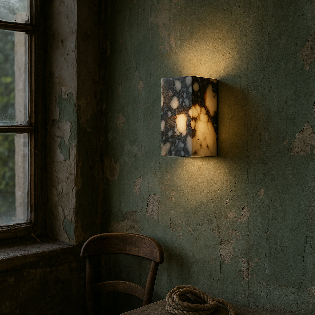 Lampa Ścienna Marble Cube - Nowoczesny Kinkiet Ścienny z Marmuru LED 2