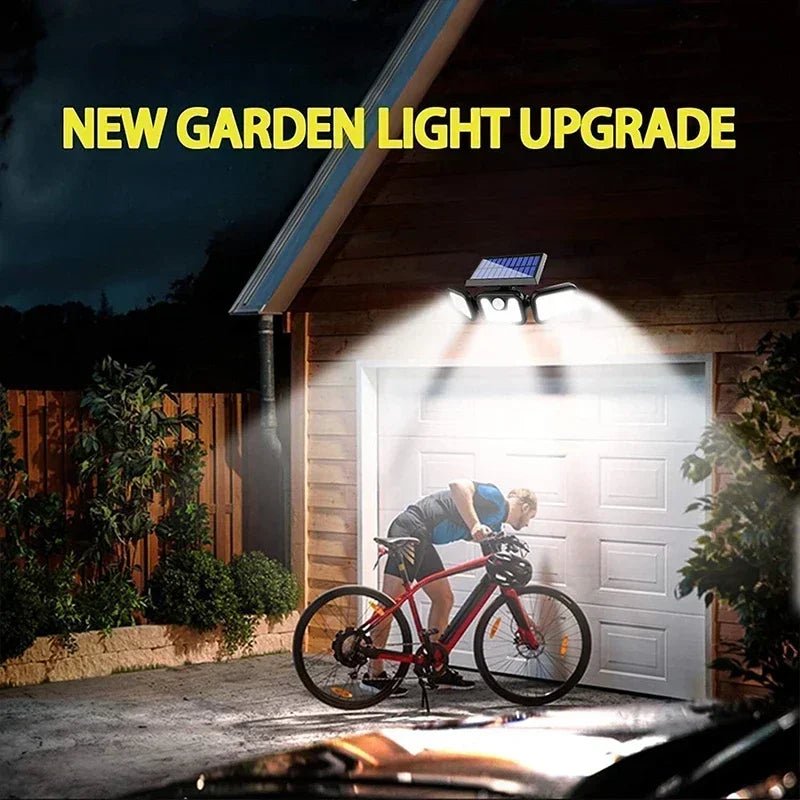 Lampa Słoneczna z Czujnikiem Ruchu – 74 LED, Wodoodporna IP65 do Oświetlenia Zewnętrznego 1