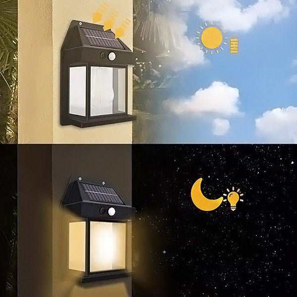 Lampa Solarna LED Ogrodowa z Czujnikiem Ruchu – Wodoodporna, Bezprzewodowa, Energooszczędna 3