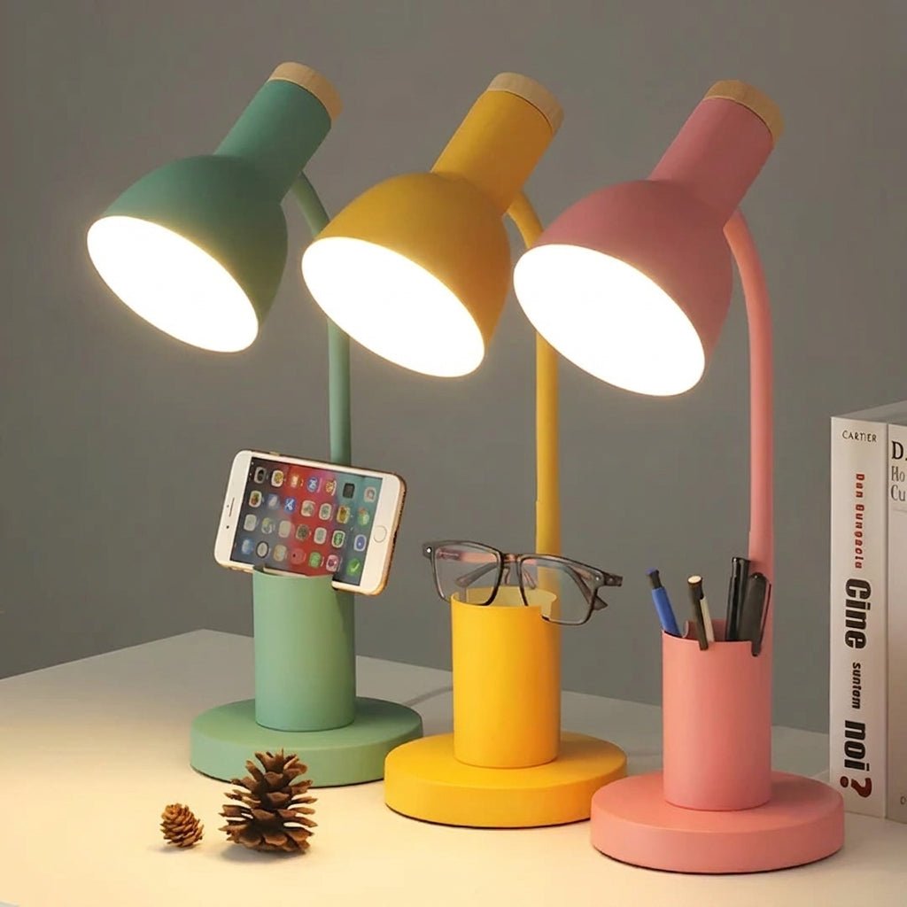 Lampa Stołowa LED Nordic z Regulacją Kąta i Uchwytami na Długopis - Lampa Stołowa do Biura i Pokoju 1