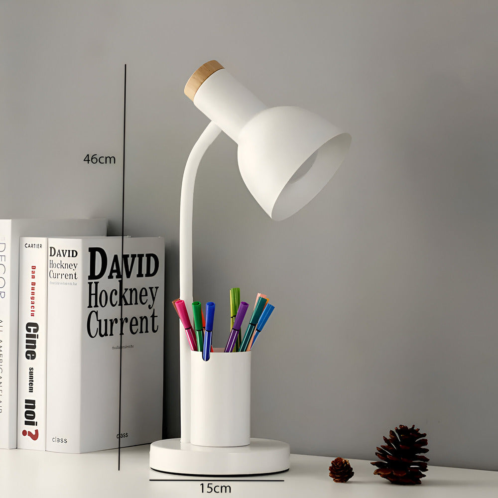 Lampa Stołowa LED Nordic z Regulacją Kąta i Uchwytami na Długopis - Lampa Stołowa do Biura i Pokoju 3