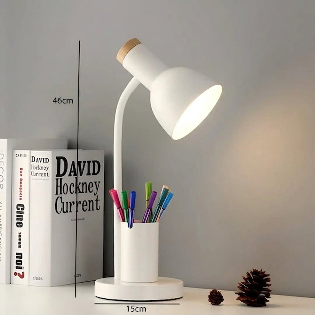 Lampa Stołowa LED Nordic z Regulacją Kąta i Uchwytami na Długopis - Lampa Stołowa do Biura i Pokoju 5
