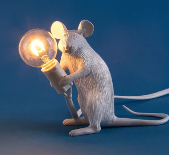 Lampa Stołowa Mouse - Unikalny Design do Salonów, Przytulne Oświetlenie