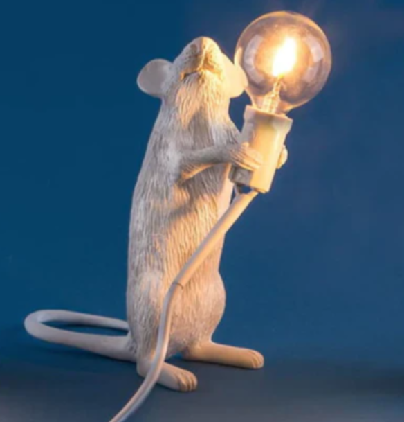 Lampa Stołowa Mouse - Unikalny Design do Salonów, Przytulne Oświetlenie