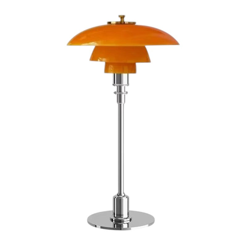 Lampa Stołowa Szklana z LED - Nowoczesne Lampy Stołowe do Salonu, Regulowane Ściemnianie, Skandynawski Styl