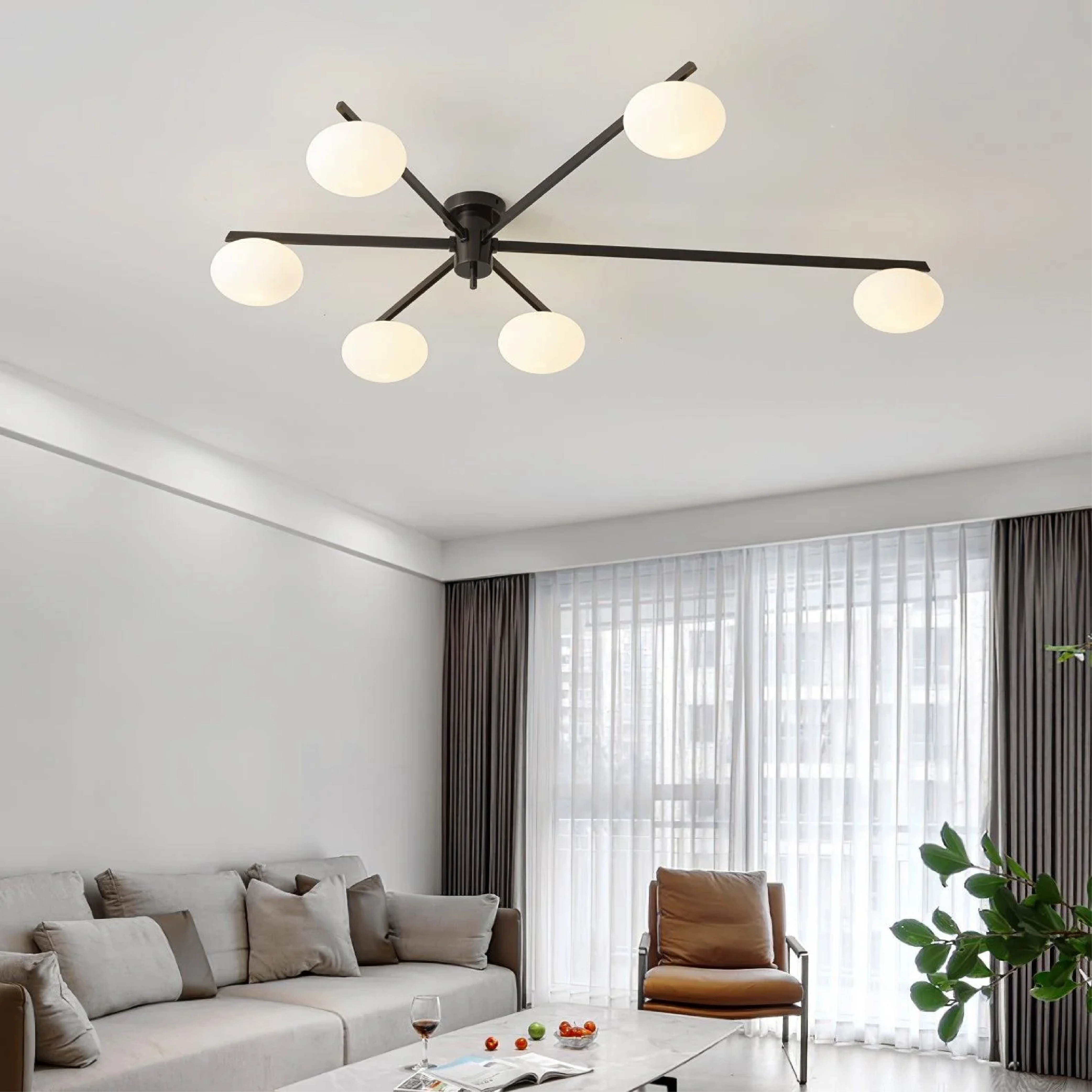 Lampa Sufitowa LED NESPÉR - Nowoczesny Design do Salonu, Miękkie Światło 1