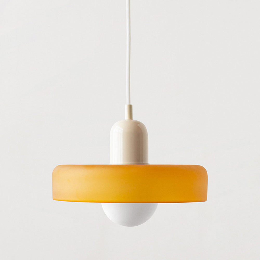 Lampa Wisząca Bauhaus z Kolorowego Szkła - Nowoczesna Lampa do Salonu i Jadalni