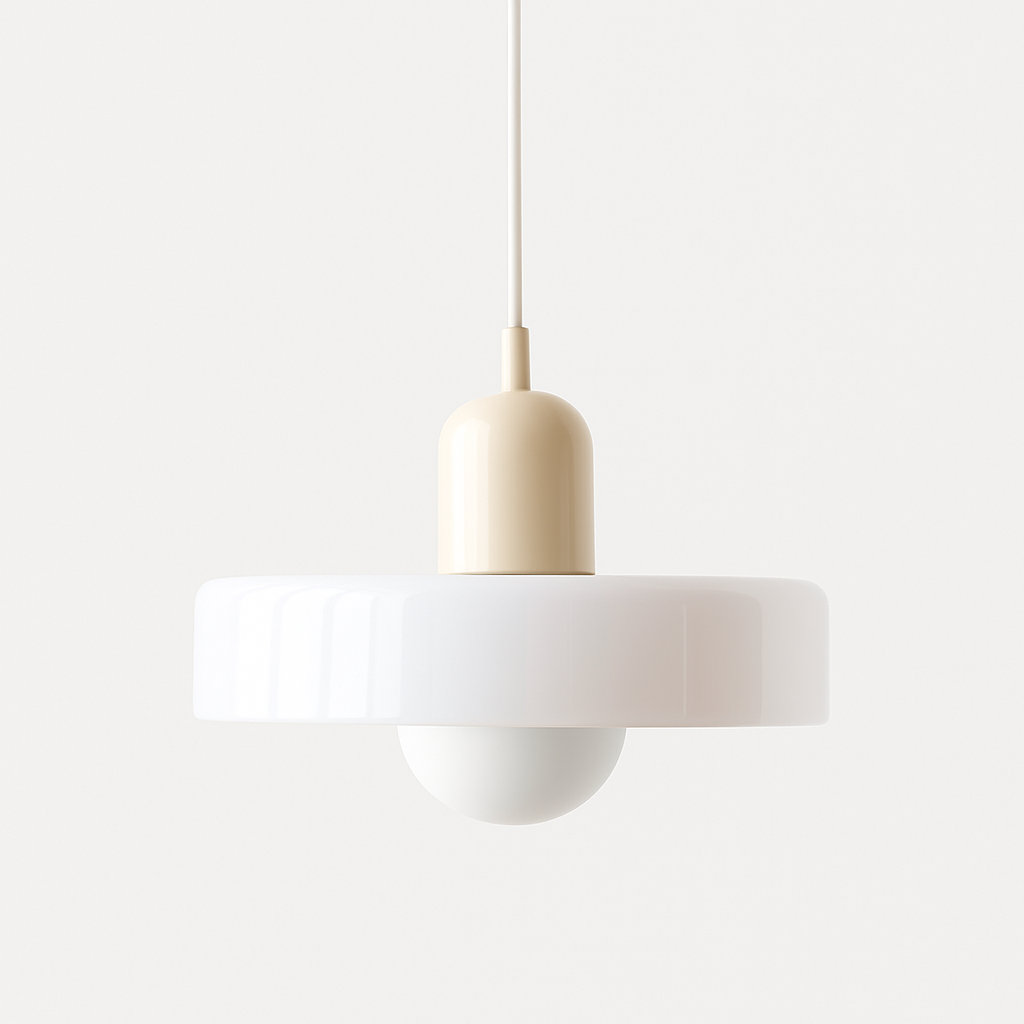 Lampa Wisząca Bauhaus z Kolorowego Szkła - Nowoczesna Lampa do Salonu i Jadalni