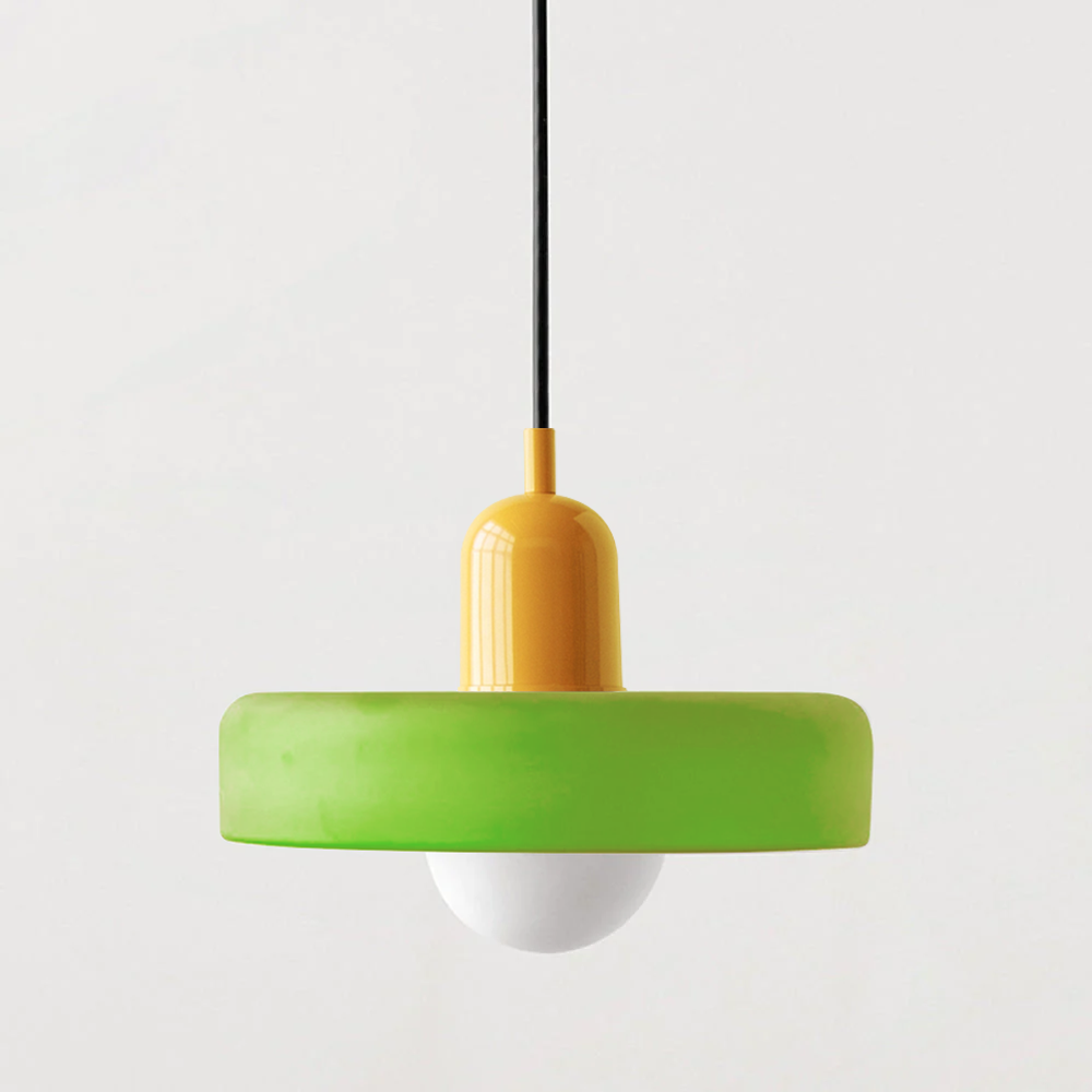 Lampa Wisząca Bauhaus z Kolorowego Szkła - Nowoczesna Lampa do Salonu i Jadalni