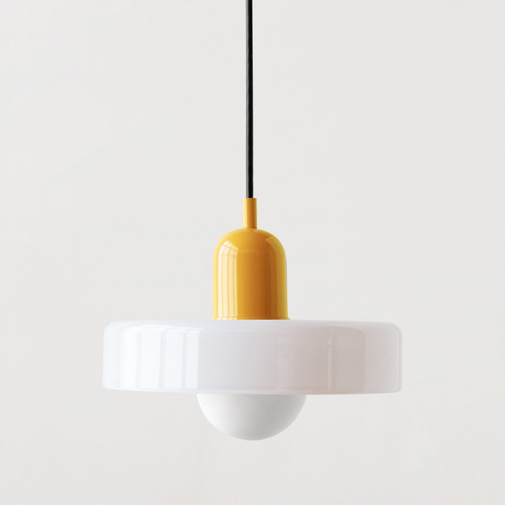 Lampa Wisząca Bauhaus z Kolorowego Szkła - Nowoczesna Lampa do Salonu i Jadalni