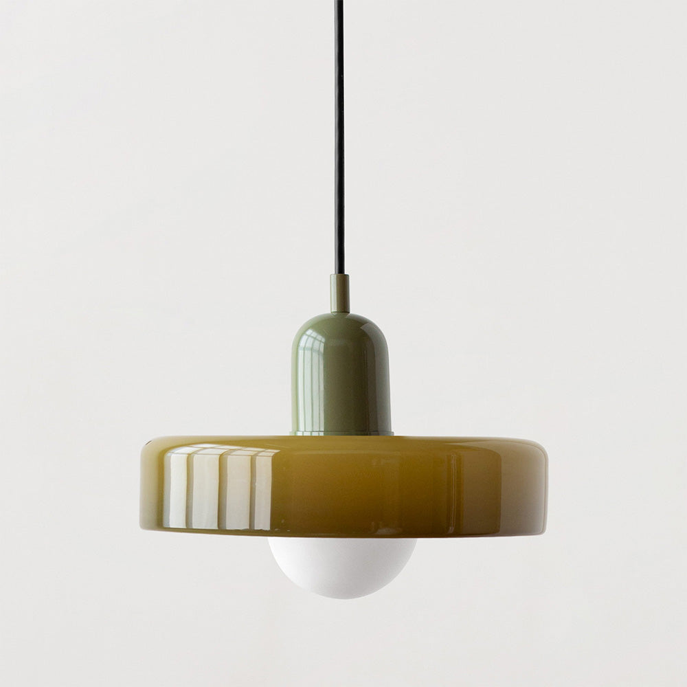 Lampa Wisząca Bauhaus z Kolorowego Szkła - Nowoczesna Lampa do Salonu i Jadalni
