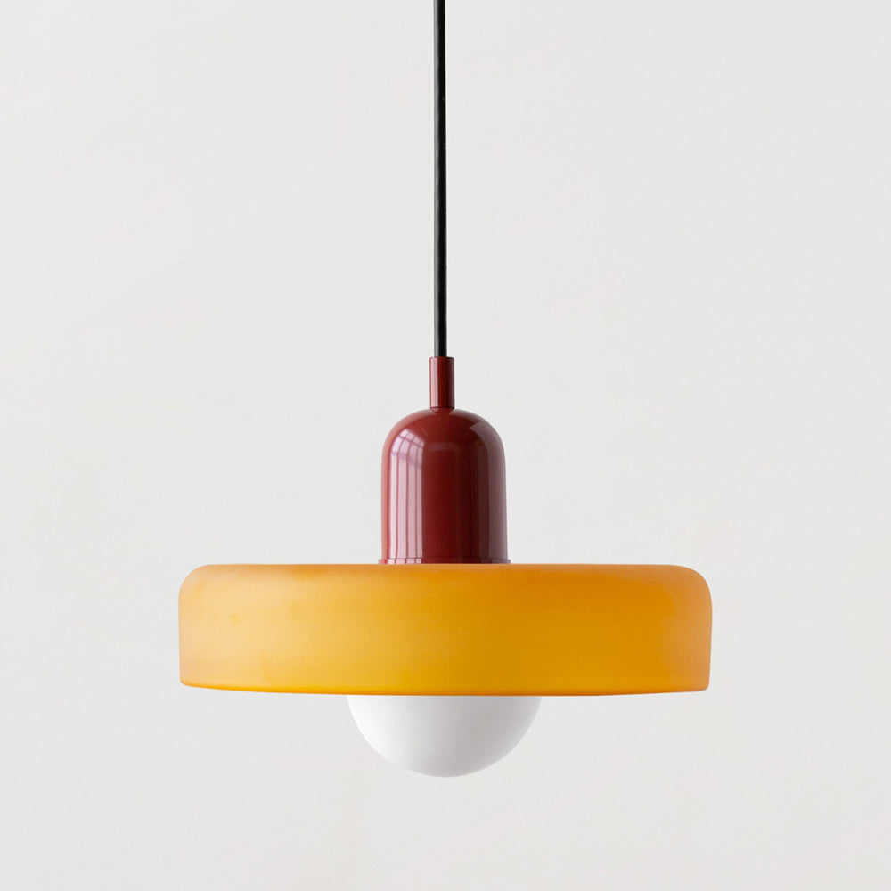 Lampa Wisząca Bauhaus z Kolorowego Szkła - Nowoczesna Lampa do Salonu i Jadalni