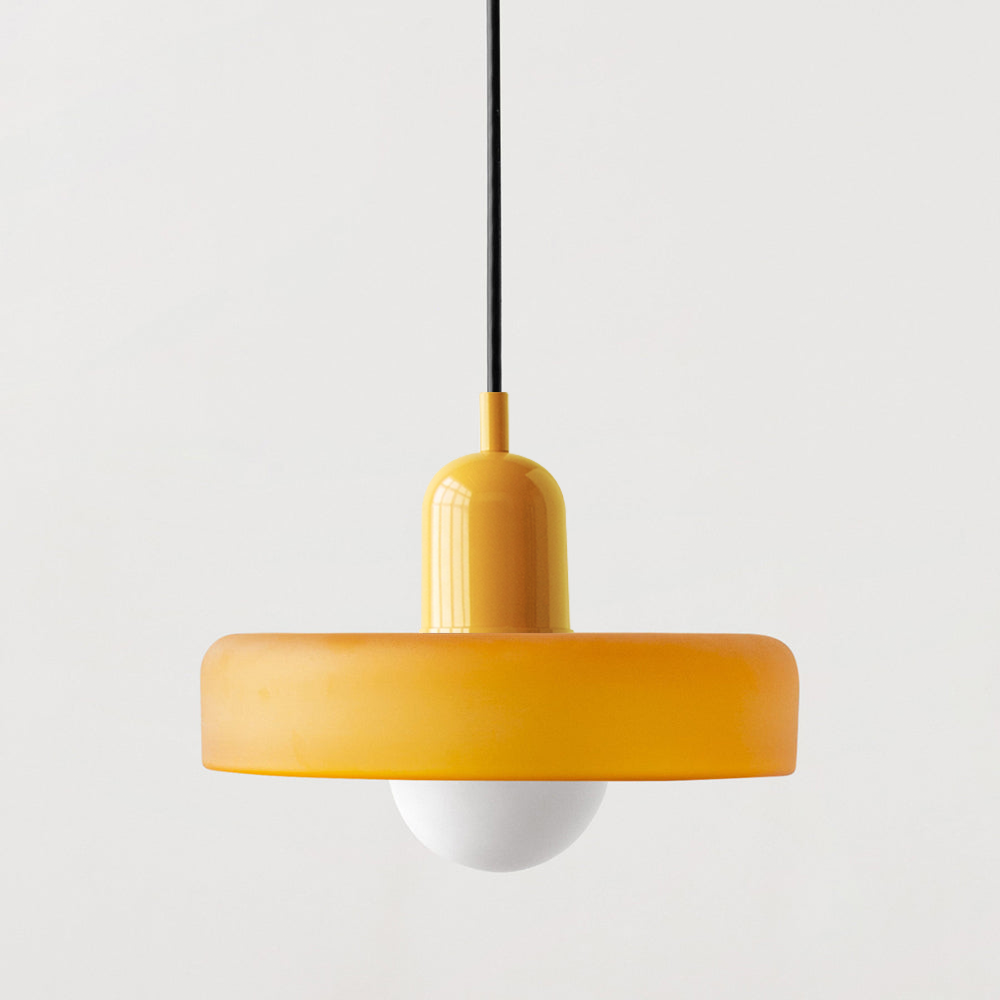 Lampa Wisząca Bauhaus z Kolorowego Szkła - Nowoczesna Lampa do Salonu i Jadalni