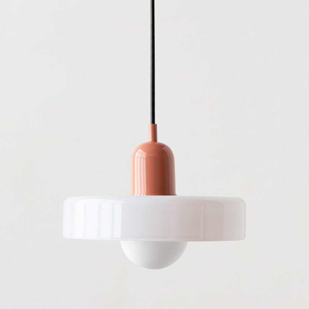 Lampa Wisząca Bauhaus z Kolorowego Szkła - Nowoczesna Lampa do Salonu i Jadalni