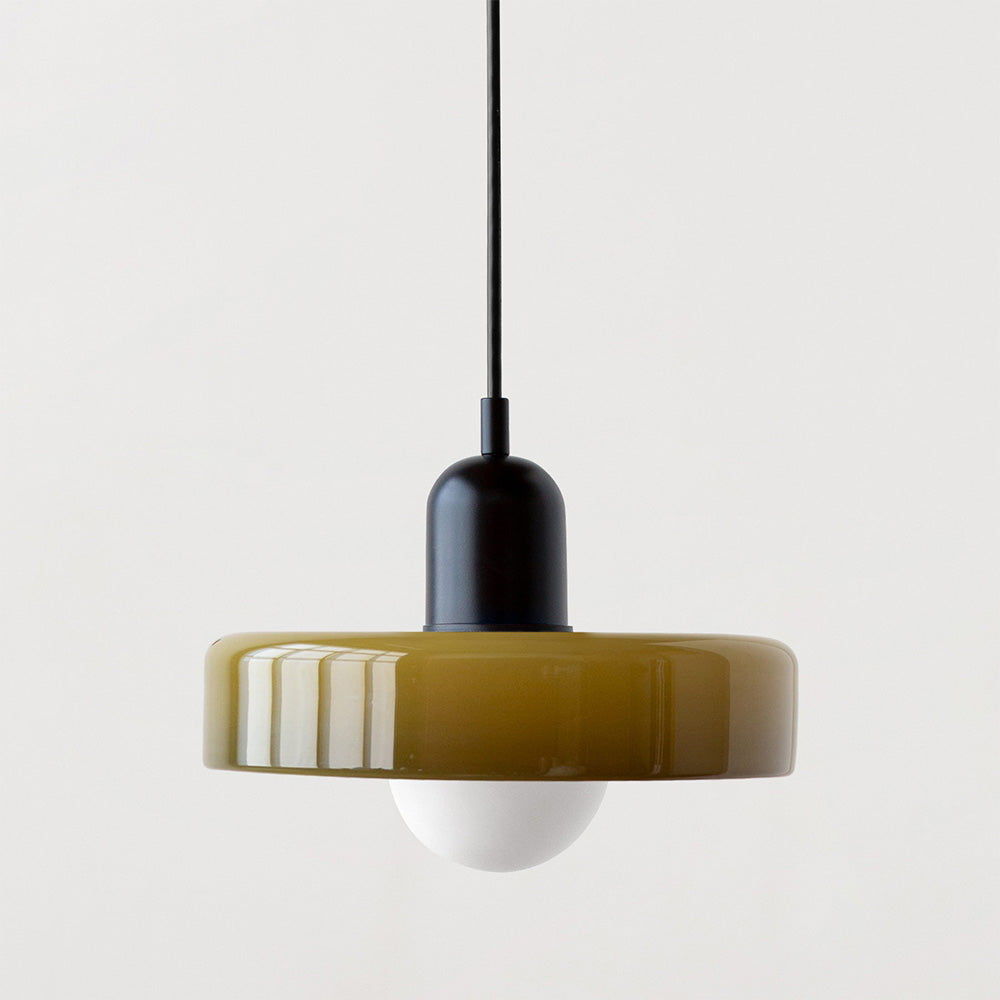 Lampa Wisząca Bauhaus z Kolorowego Szkła - Nowoczesna Lampa do Salonu i Jadalni