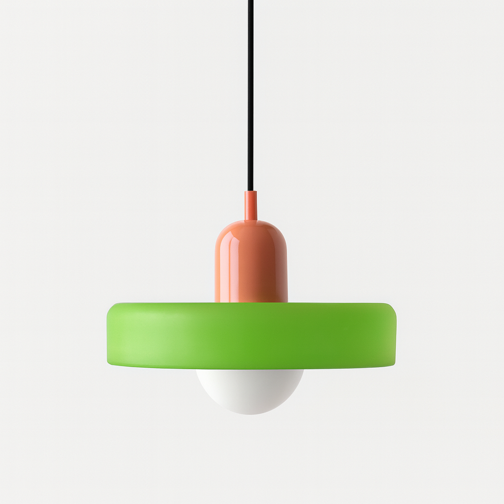 Lampa Wisząca Bauhaus z Kolorowego Szkła - Nowoczesna Lampa do Salonu i Jadalni