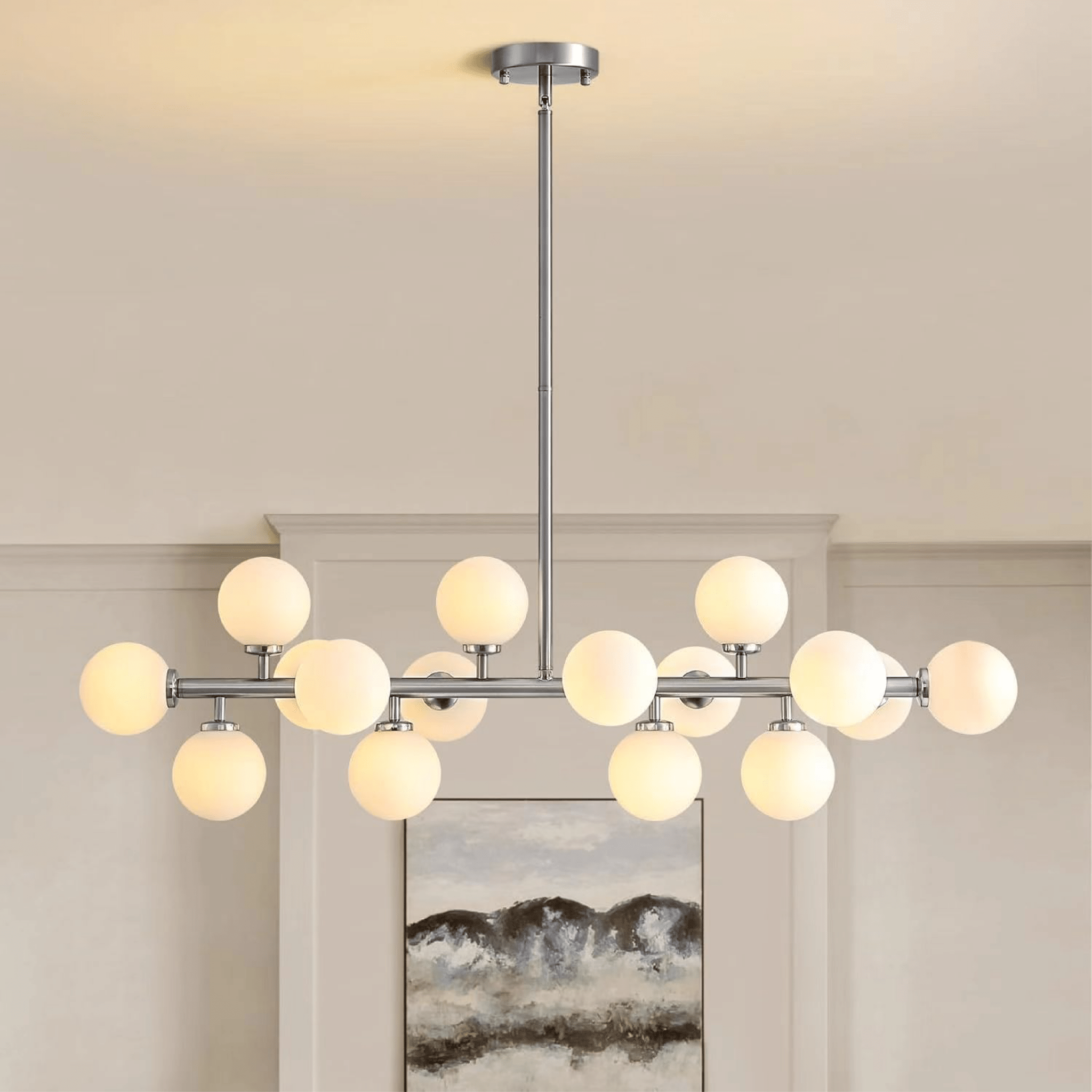 Lampa Wisząca RUDYS 16 Głowic do Jadalni i Kuchni, Regulowana Wysokość, Oświetlenie LED 4