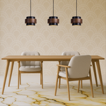 Lampa Wisząca z Czarnego Trawertynu - Nowoczesna Lampa do Salonu Nad Stół 3