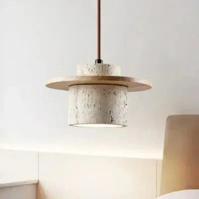 Lampa Wisząca z Trawertynu - Minimalistyczna Lampa do Salonu nad Stół 3