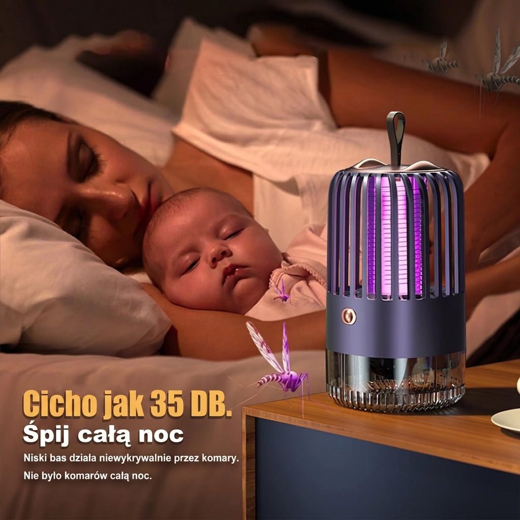 Lampa na Komary USB z Ultrafioletowym Światłem – Bezprzewodowa i Cicha do Sypialni i Patio 6