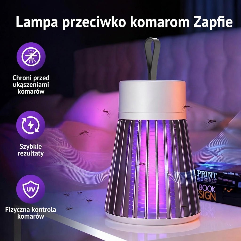 Lampa na Komary UV Elektryczna – Przenośna z Funkcją Porażania i Zasilaniem USB 5