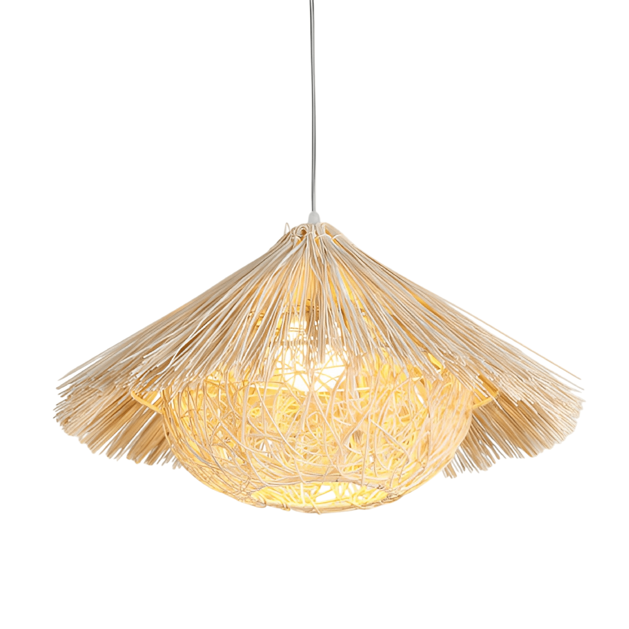 Lampa wisząca HANSI z rattanu i bambusa - nowoczesny akcent do wnętrz 5