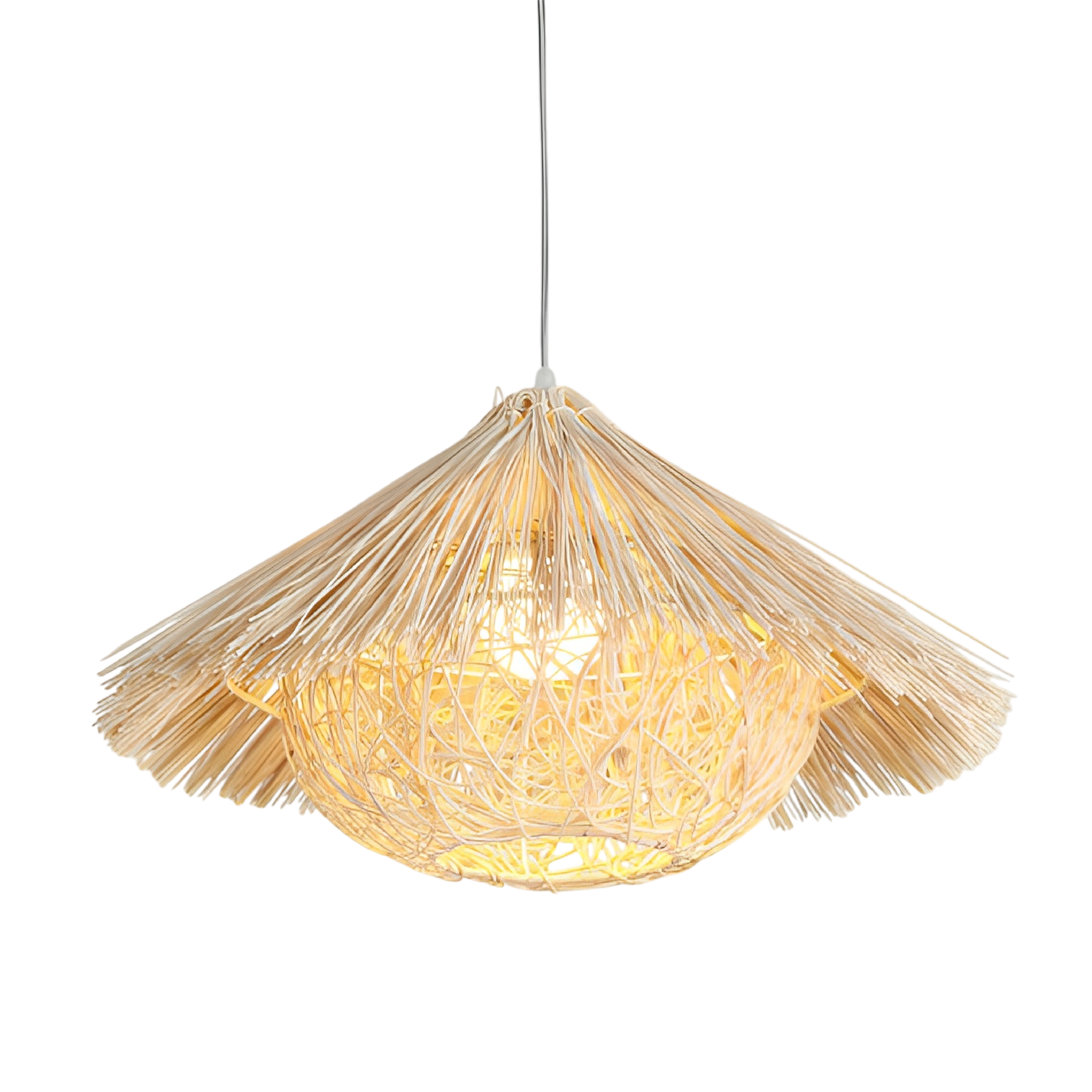 Lampa wisząca HANSI z rattanu i bambusa - nowoczesny akcent do wnętrz 5
