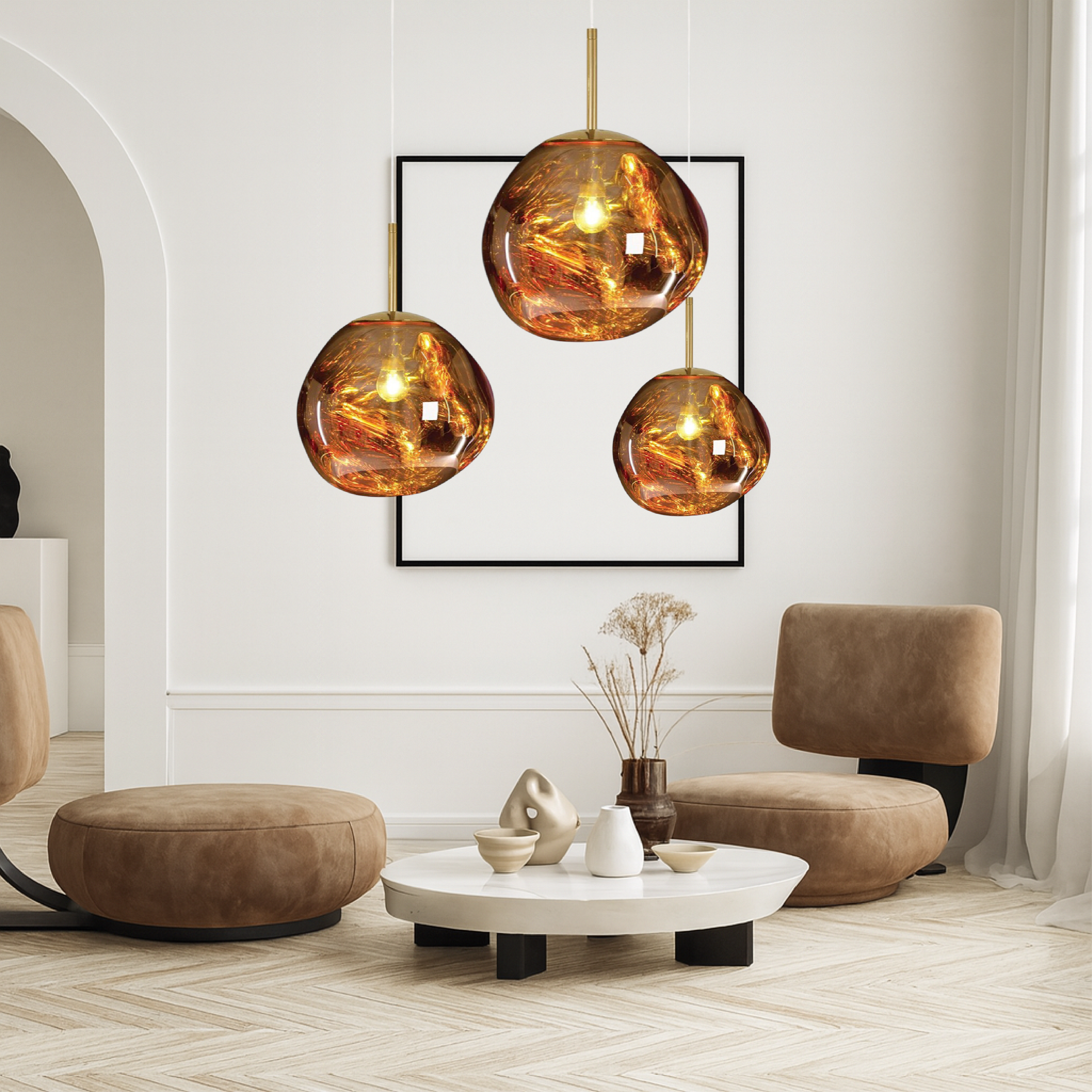 Lampa wisząca MELT GLASS - Nowoczesny design ze stopionego szkła 1