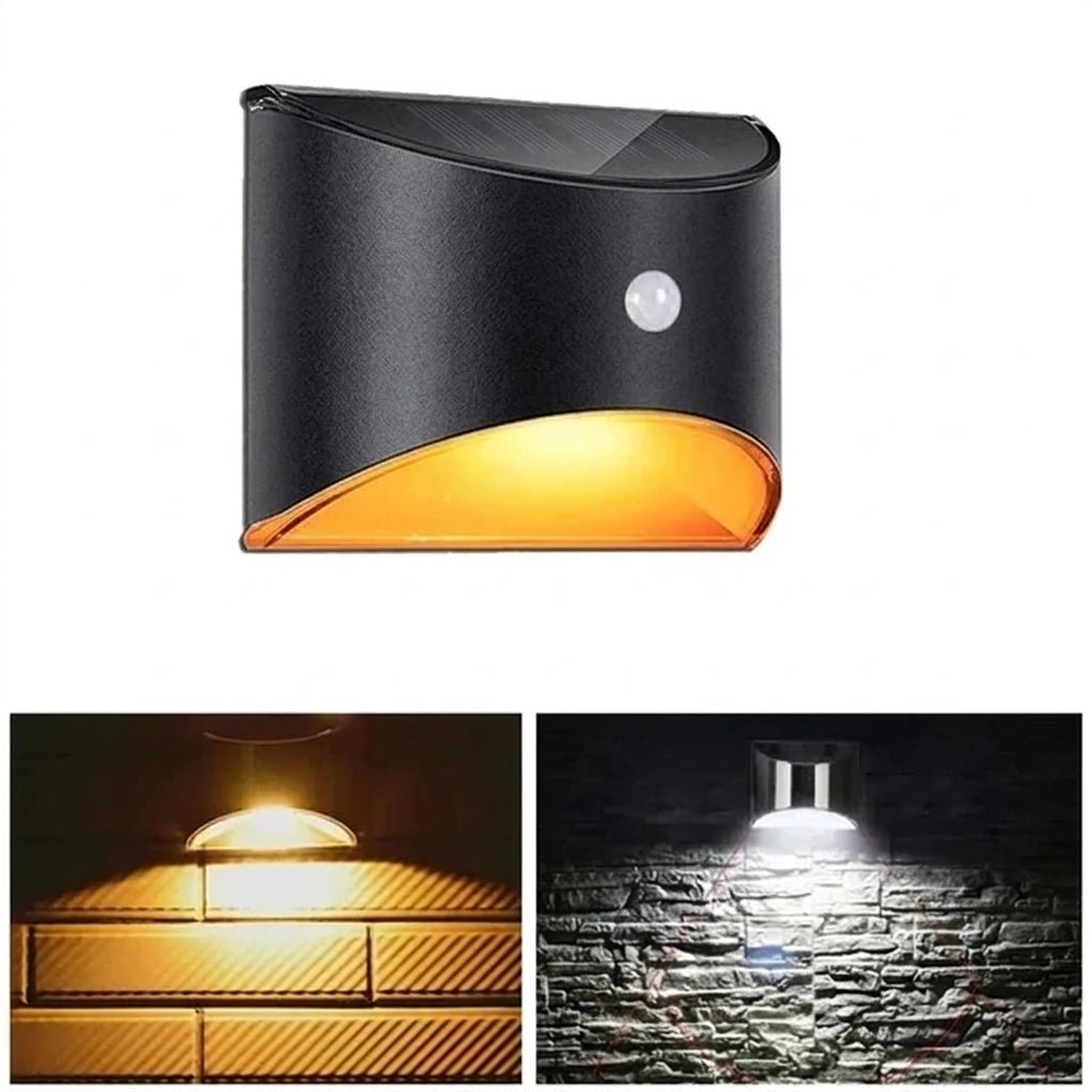 Lampa z Czujnikiem Ruchu – Wodoodporne Lampy Schodowe z Panelem Słonecznym 1