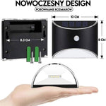 Lampa z Czujnikiem Ruchu – Wodoodporne Lampy Schodowe z Panelem Słonecznym 2