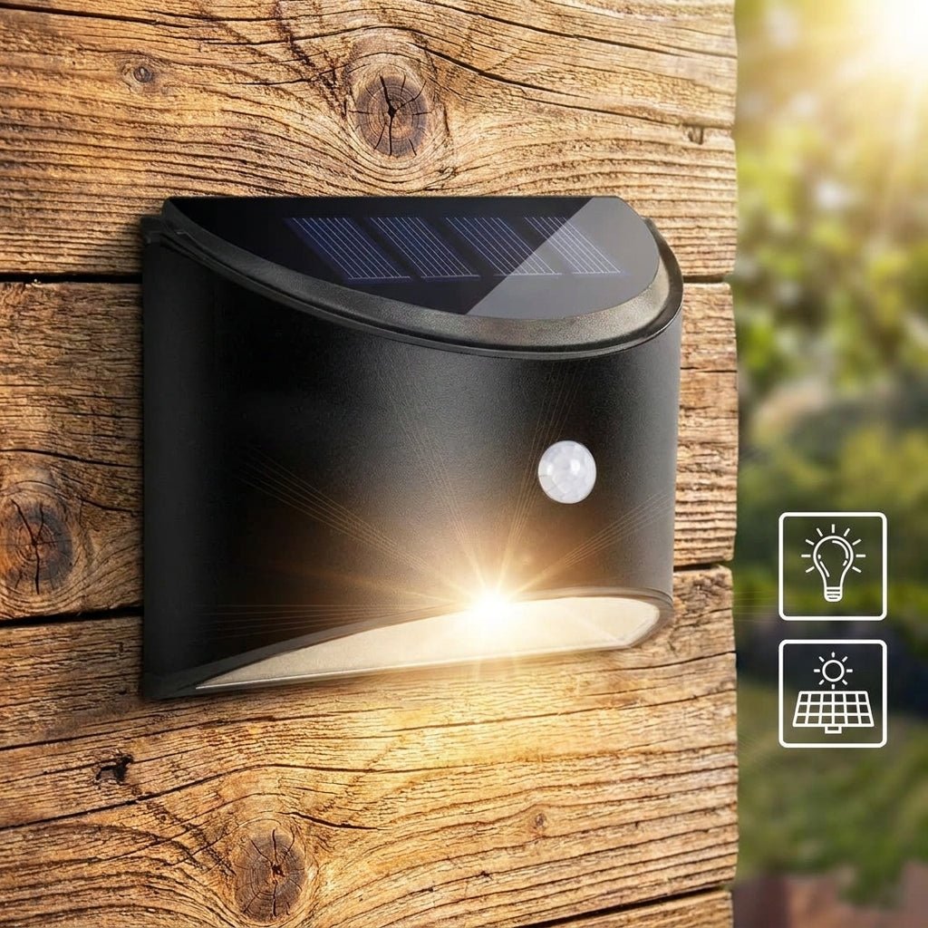 Lampa z Czujnikiem Ruchu – Wodoodporne Lampy Schodowe z Panelem Słonecznym 8